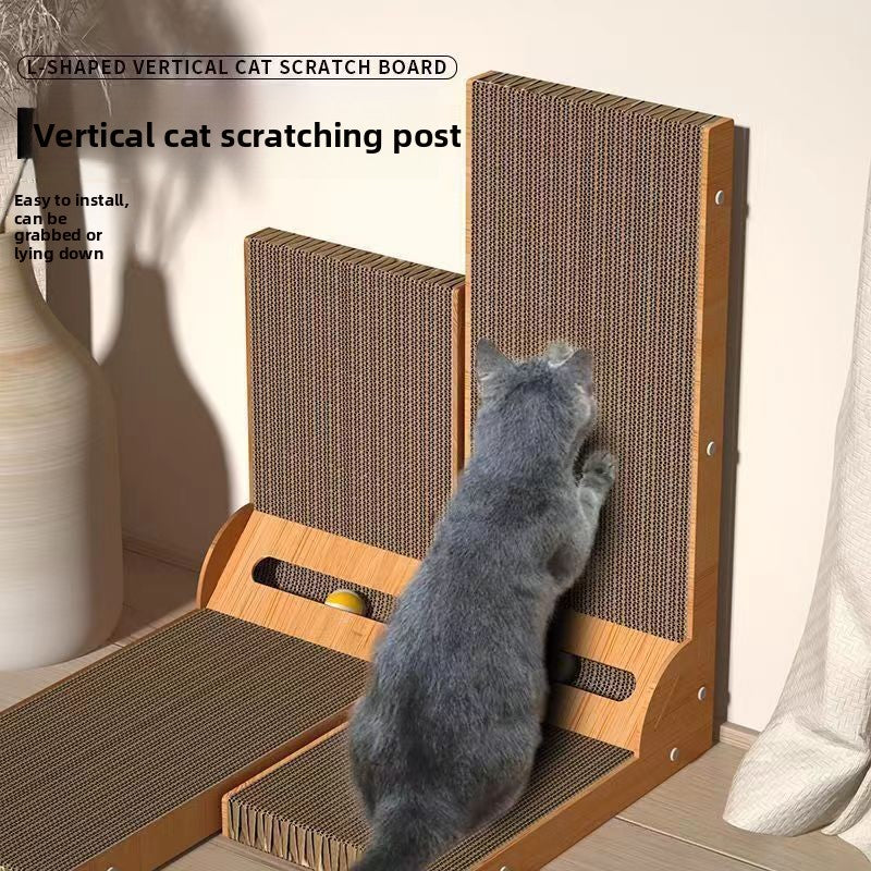 L-Shaped Corrugated Cat Scratching Board