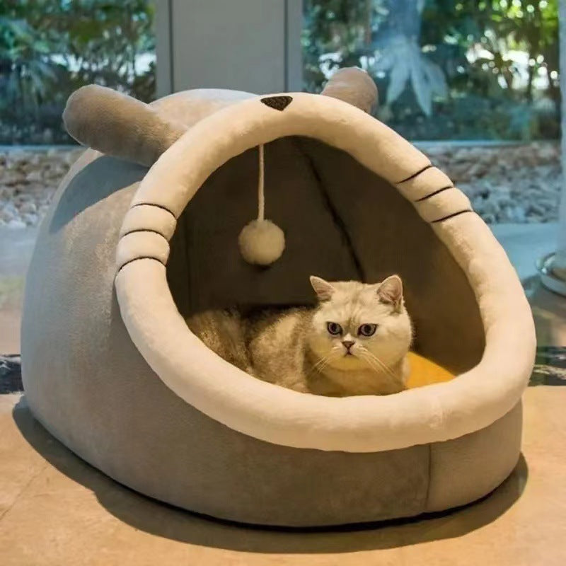 Closed cat bed