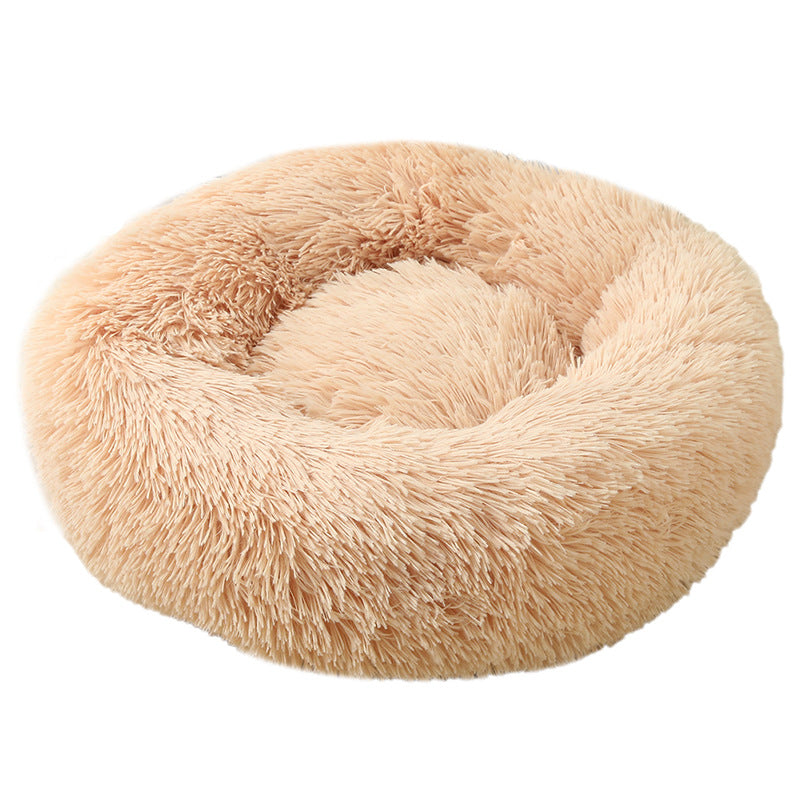 plush round pet kennel
