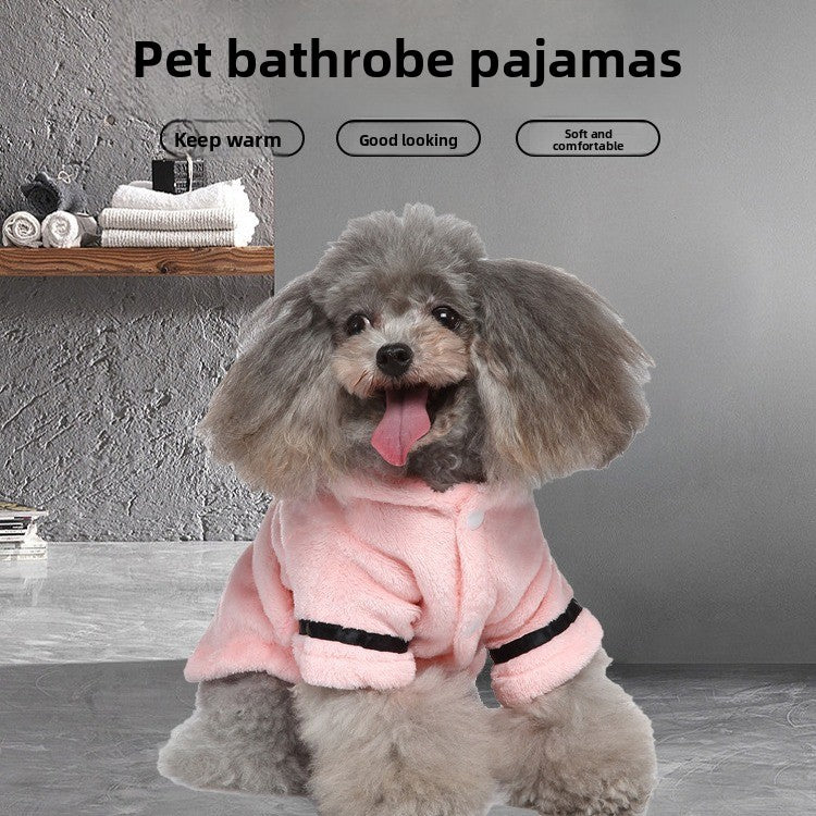 Pet Flannel Nightgown Bathrobe