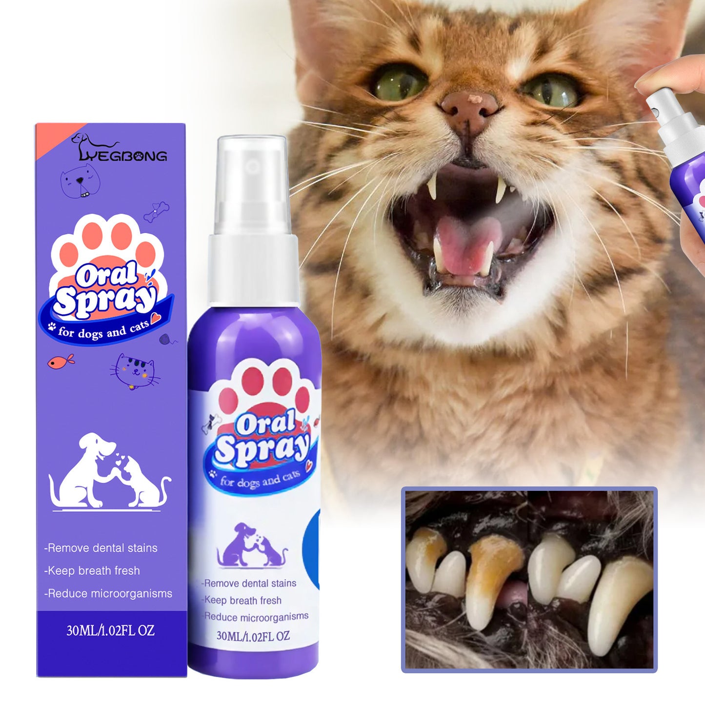 Pet Dental Care Breath Freshener Spray