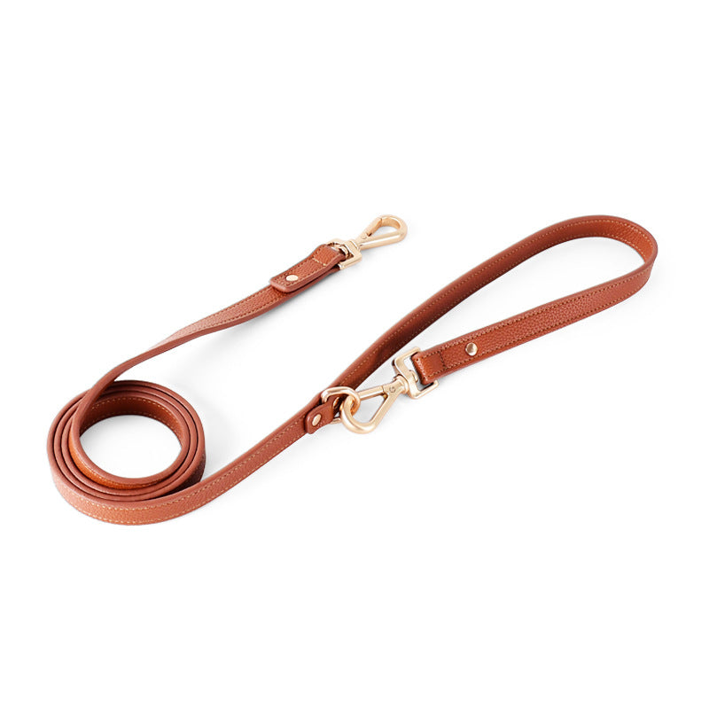 Leather Dog Harness and Leash Set