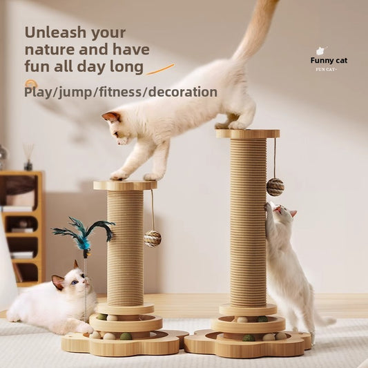 Vertical cat scratching post