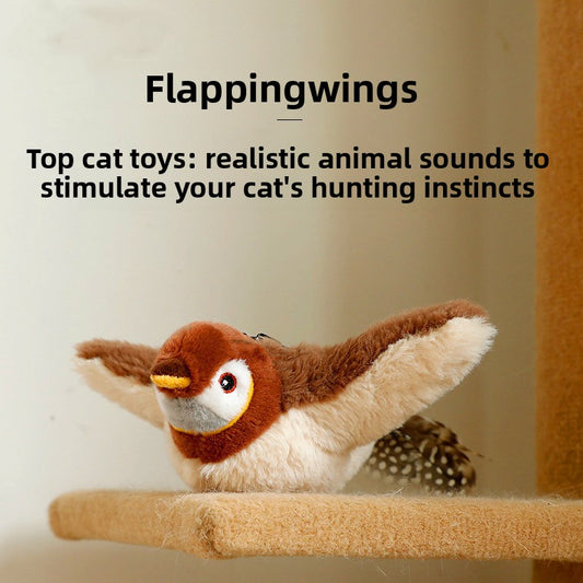 Pet plush chew toy "Shake Shake Bird"