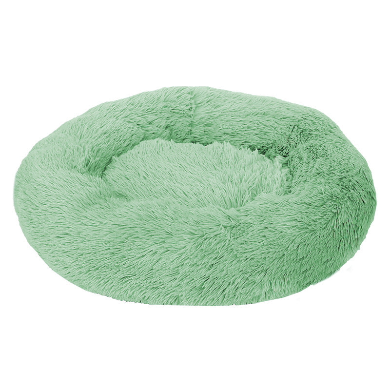 plush round pet kennel