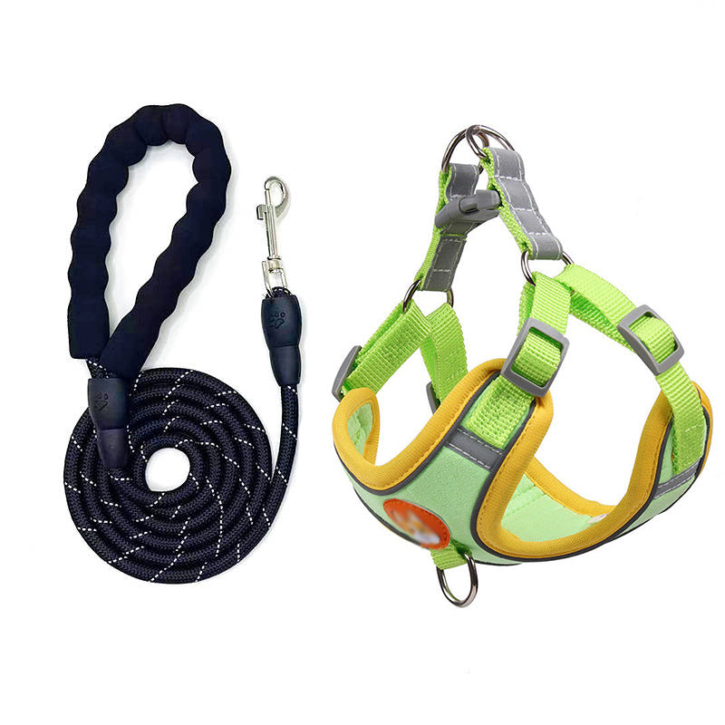 Adjustable Vest Dog Harness with Reflective Rope