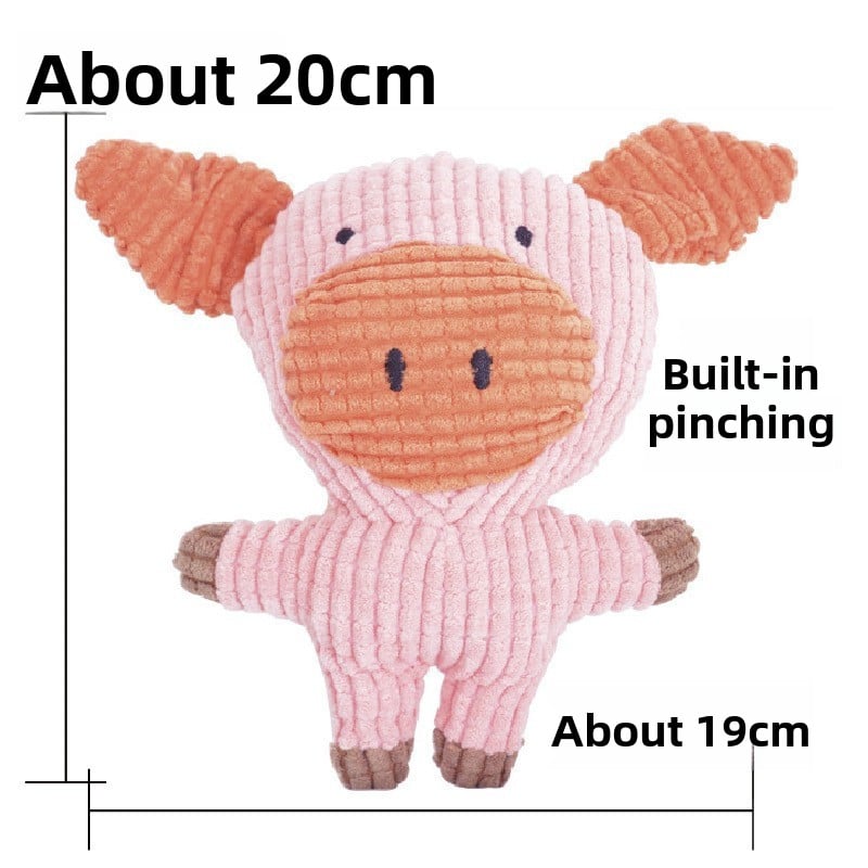 Corn Fleece Plush Pet Toy ? Squeaky Chew for Dogs & Cats