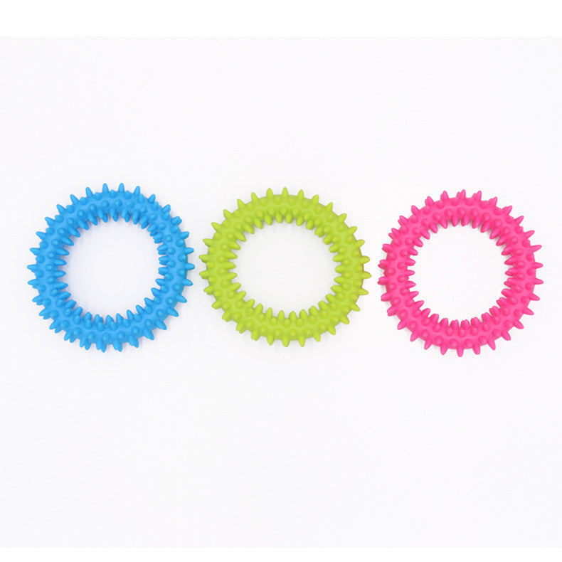 Pet toy spike circle cleaning chew