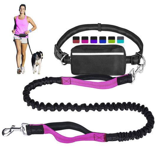 Hands-Free Adjustable Dog Leash with Zipper Pouch