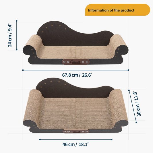Sofa Style Cat Scratching Board Wear-Resistant Extra Large