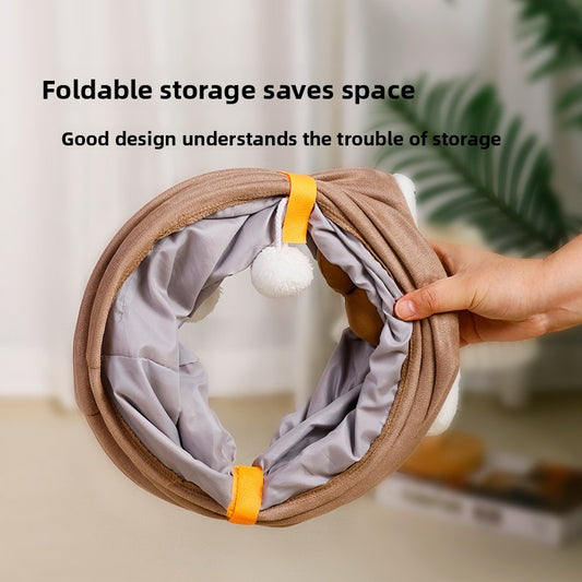 Cat Rolling Cage Toy Peek-a-Boo Tunnel