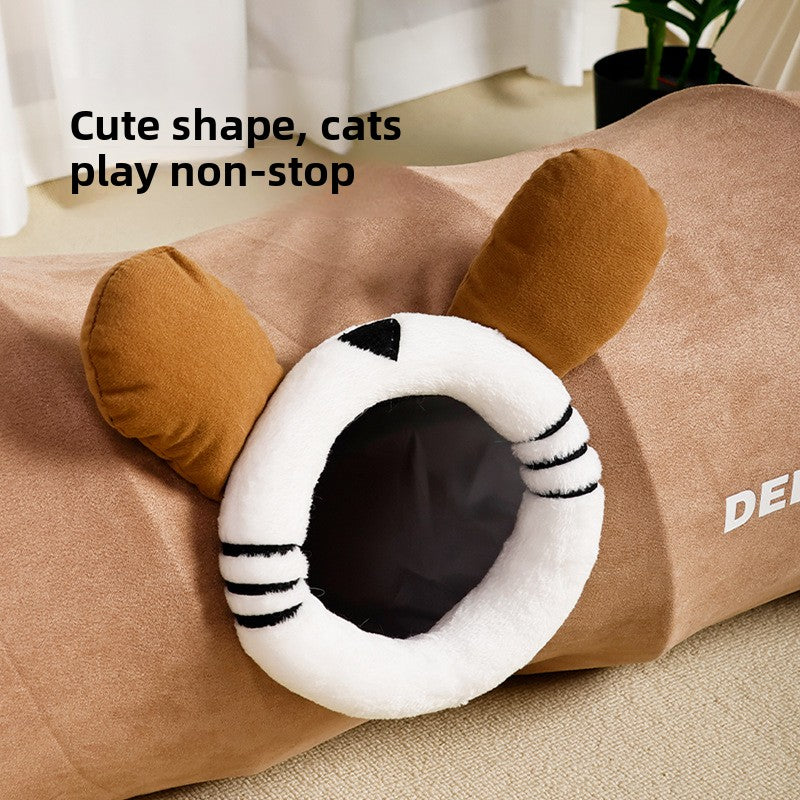 Cat Rolling Cage Toy Peek-a-Boo Tunnel