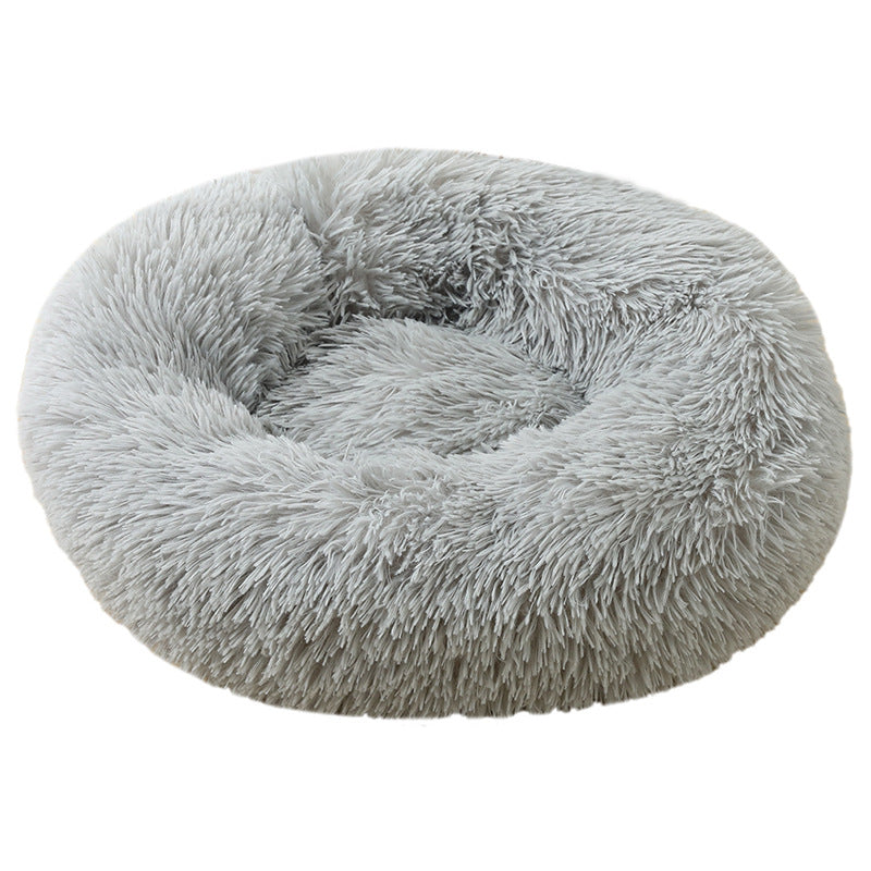 plush round pet kennel