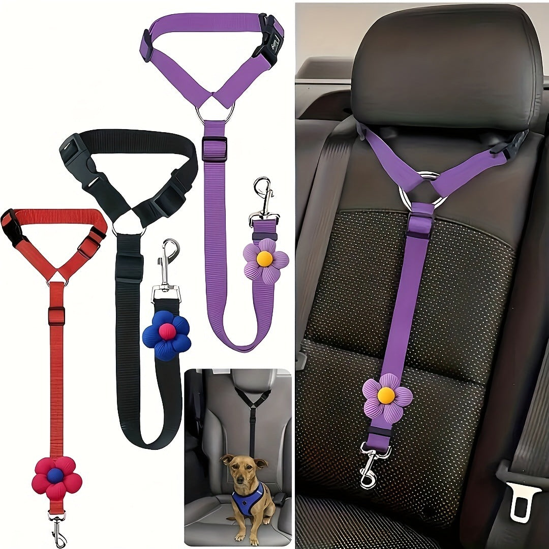 The headrest has a retractable traction rope