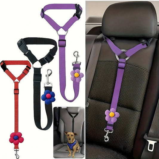 The headrest has a retractable traction rope