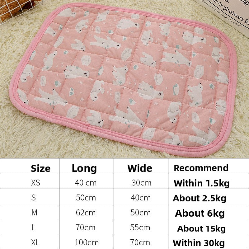 Summer Cooling Ice Silk Pet Pad for Cats and Dogs