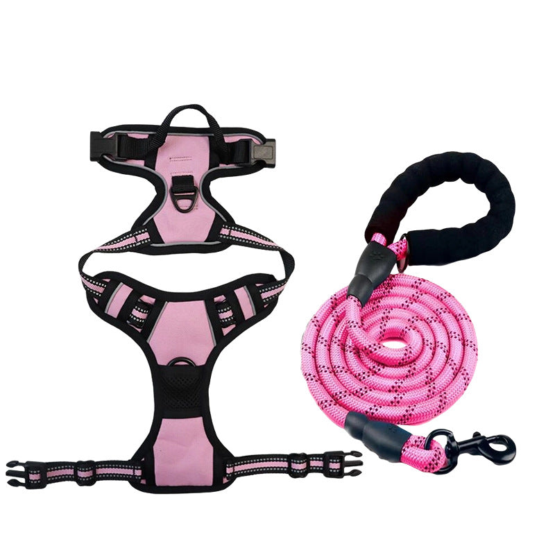 Adjustable Dog Leash and Chest Strap