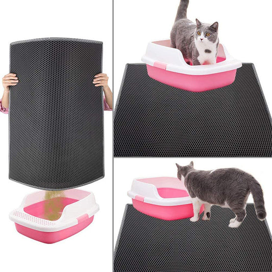 Double-Layer Washable Cat Litter Mat EVA Anti-Slip Pad