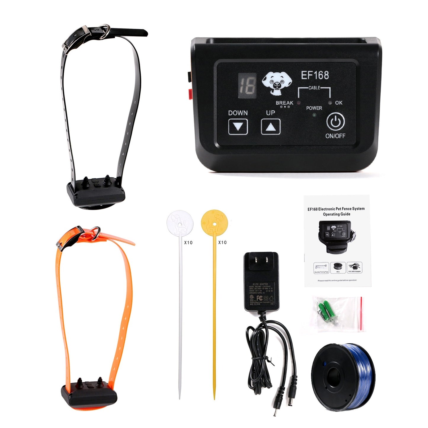 Wireless electronic dog fence training device
