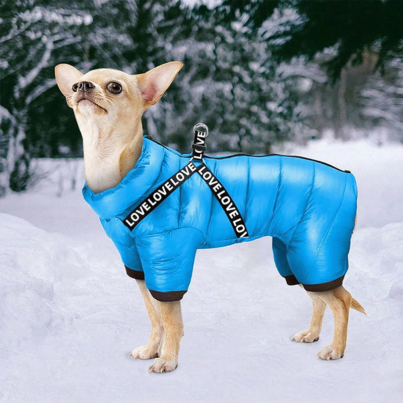Fleece-lined and thickened pet coat/cotton jacket