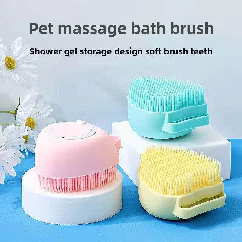 Pet multi-functional bath brush