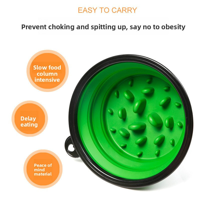 Foldable plastic dog bowl