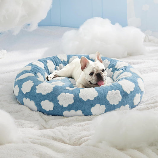 Round Pet Bed Washable Cat Dog Nest