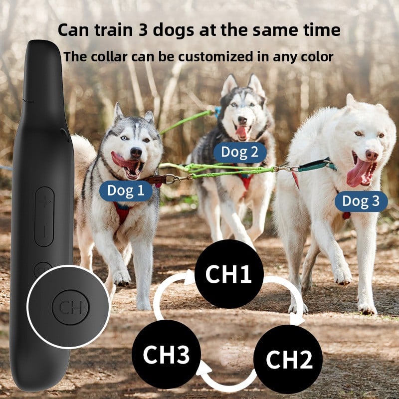 Pet training remote control dog trainer collar electric shock waterproof dog trainer bark stopper training supplies