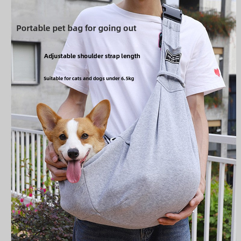 Single shoulder out portable pet bag