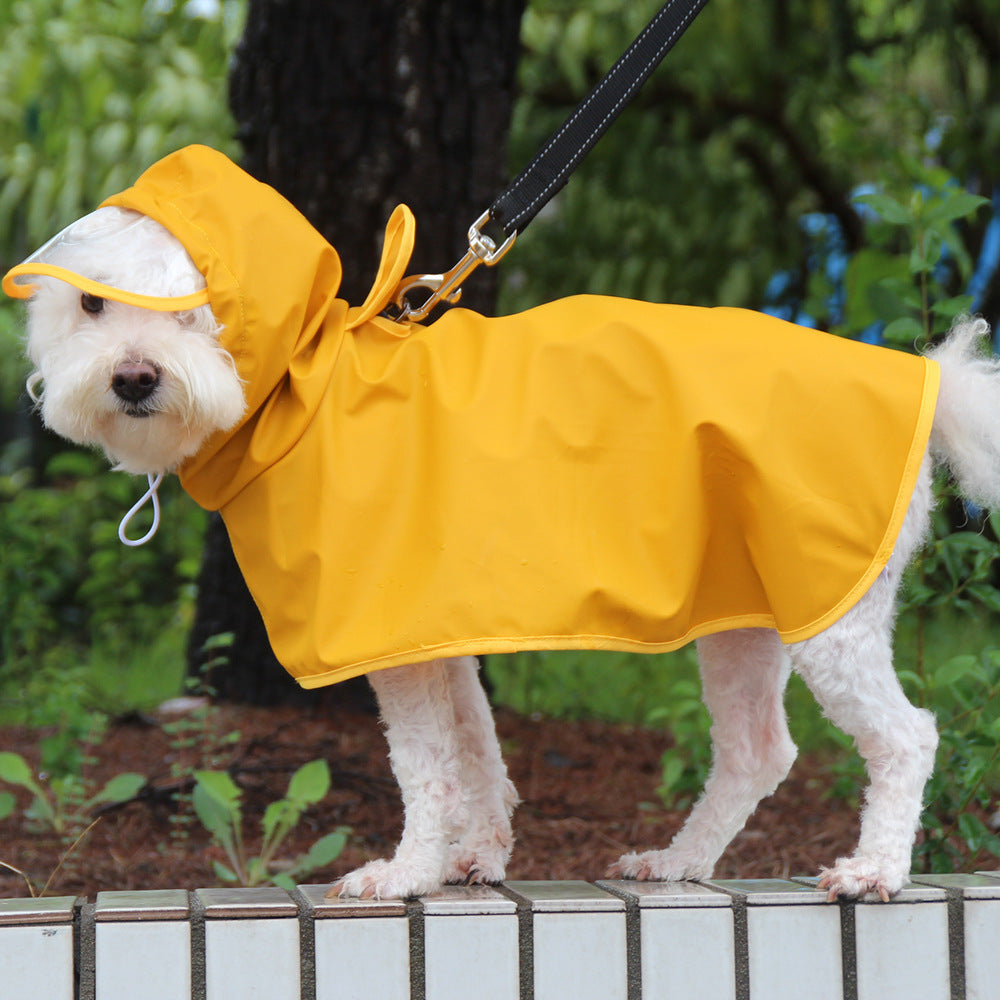 Dog raincoat cape