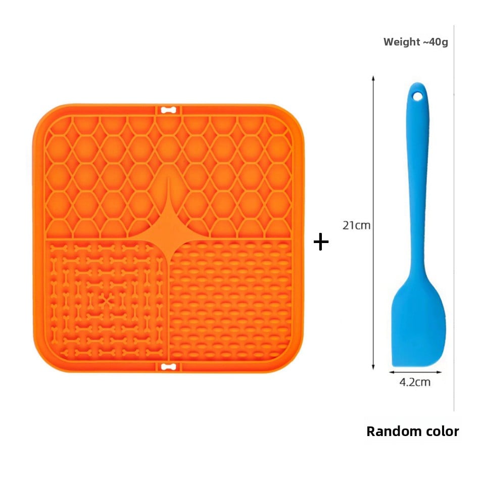 Silicone Pet Licking Mat Slow Feeder with Suction Base ? Anti-Choke Dog/Cat Food Bowl