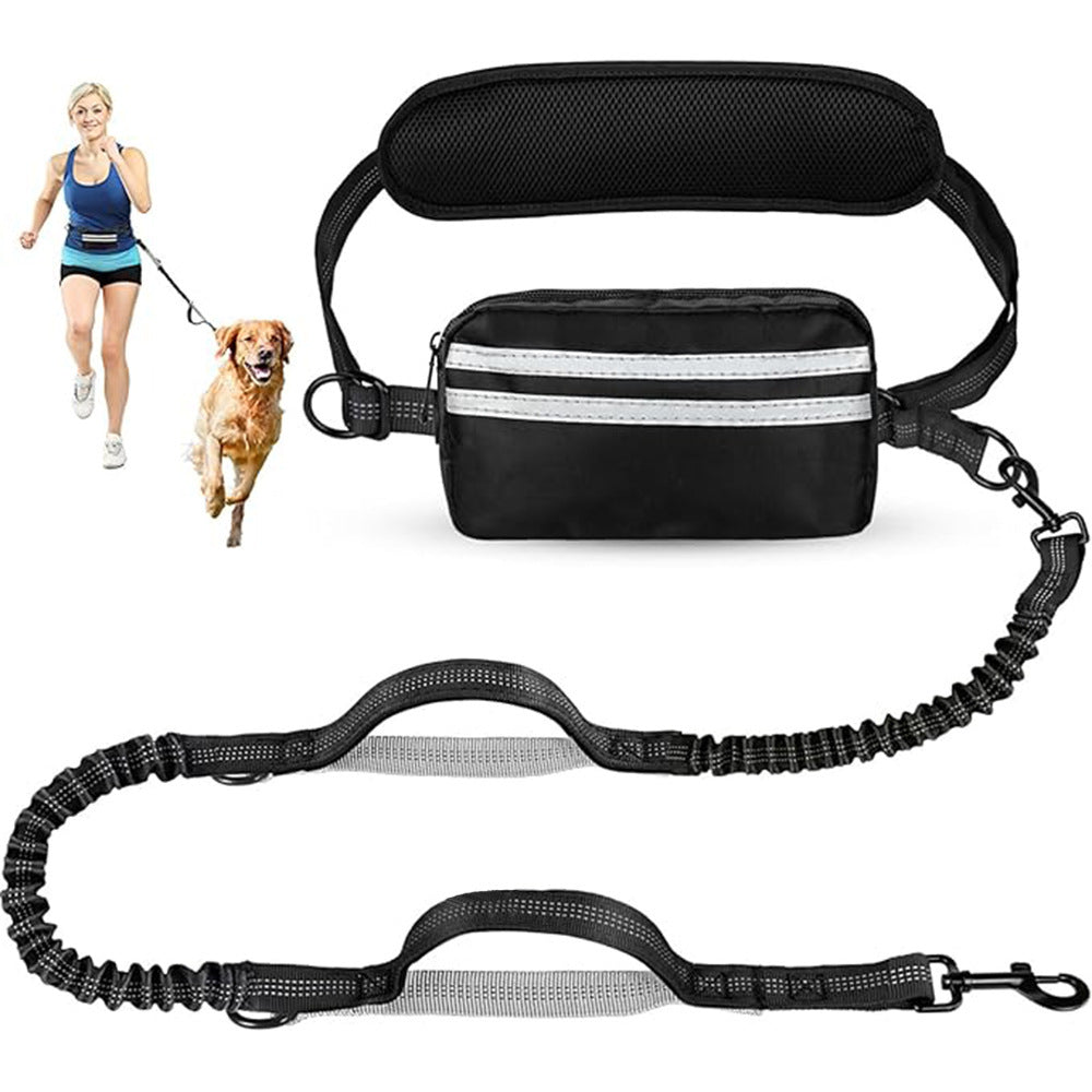 Running traction rope with waist bag