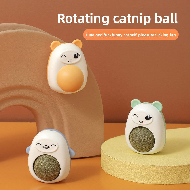 Rotating Catnip Ball Dental Toy