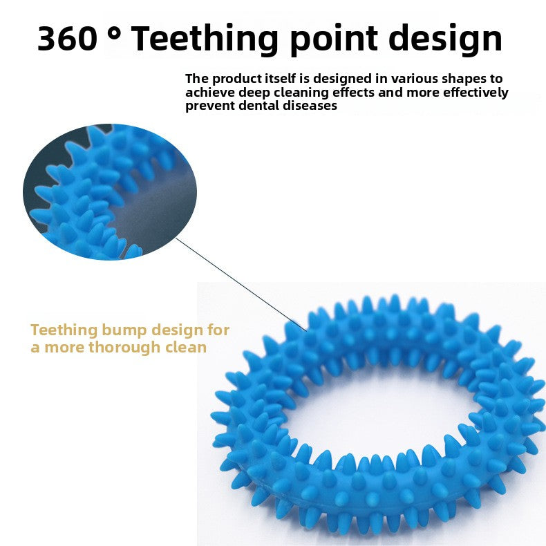Pet toy spike circle cleaning chew