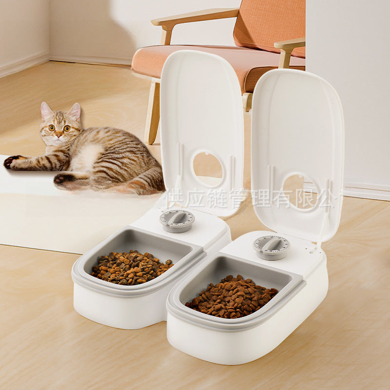 Pet Automatic Feeding Timing Feeder Division Bowl Timing Quantitative Dry and Wet Two Feeding Pet Bowl