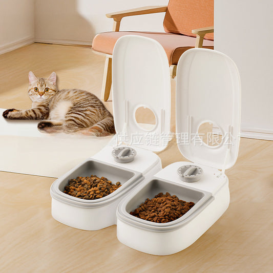 Pet Automatic Feeding Timing Feeder Division Bowl Timing Quantitative Dry and Wet Two Feeding Pet Bowl