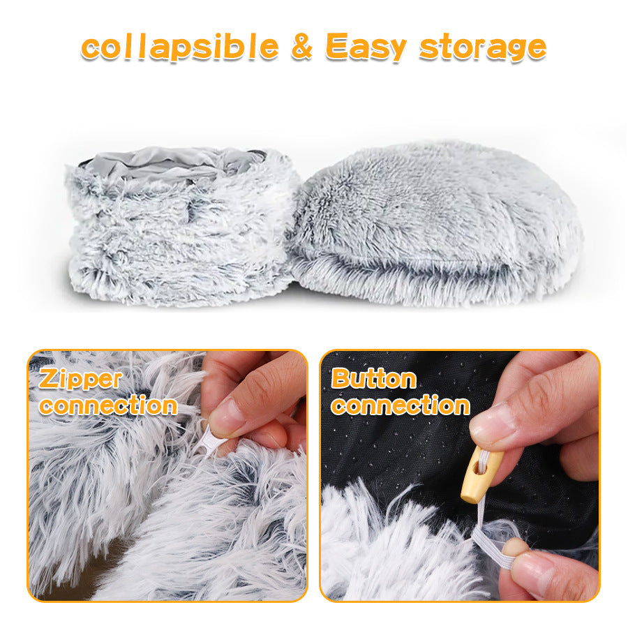 Foldable Plush Cat Tunnel Pet Nest