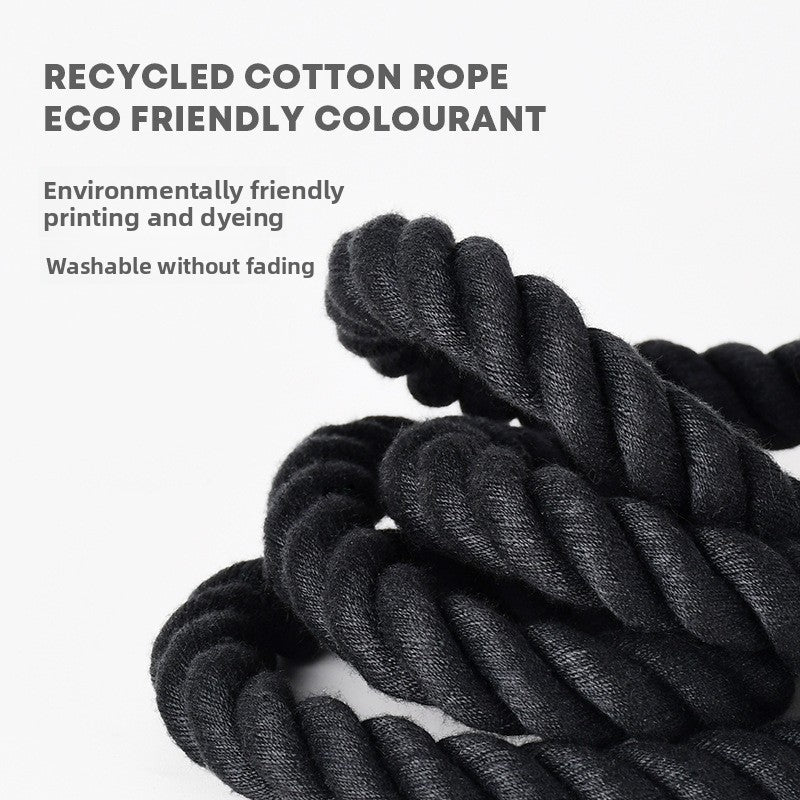 Handmade Cotton Dog Collar and Leash Set