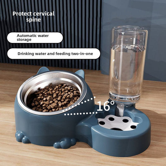 Double-bowl pet food bowl