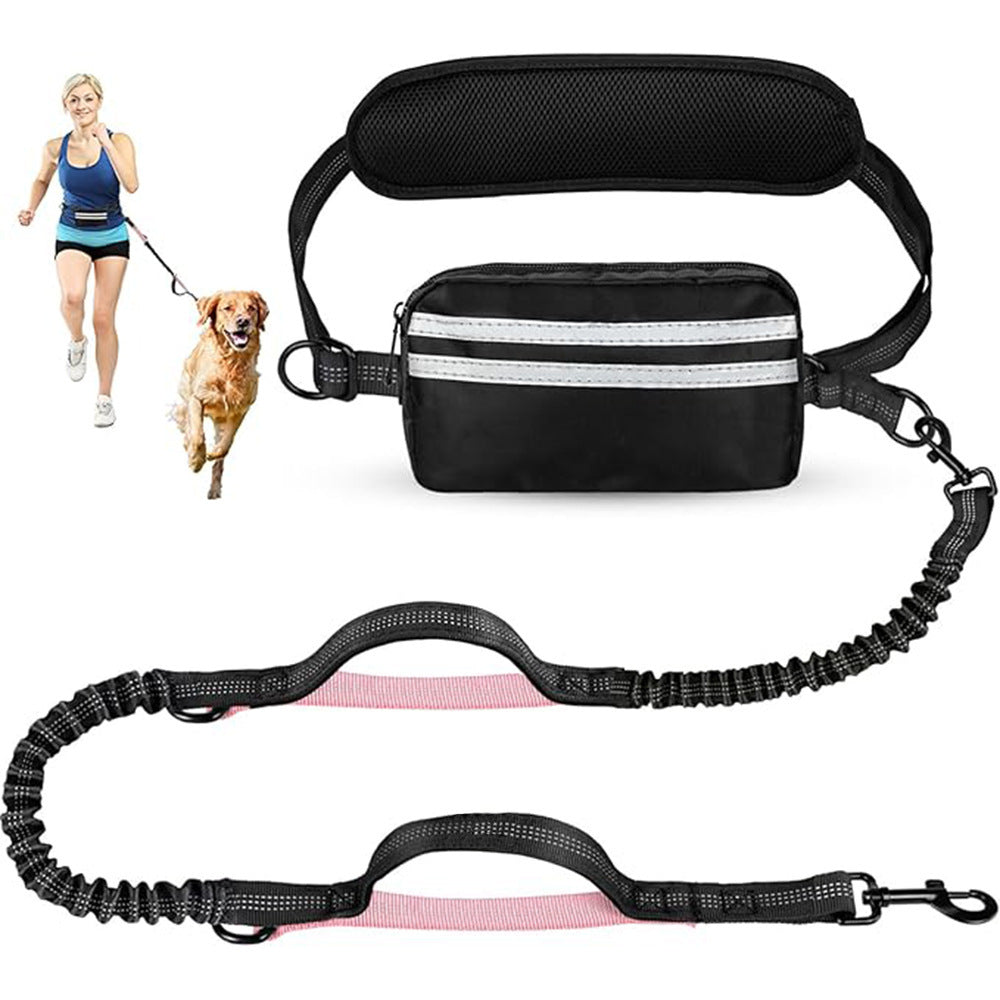 Running traction rope with waist bag
