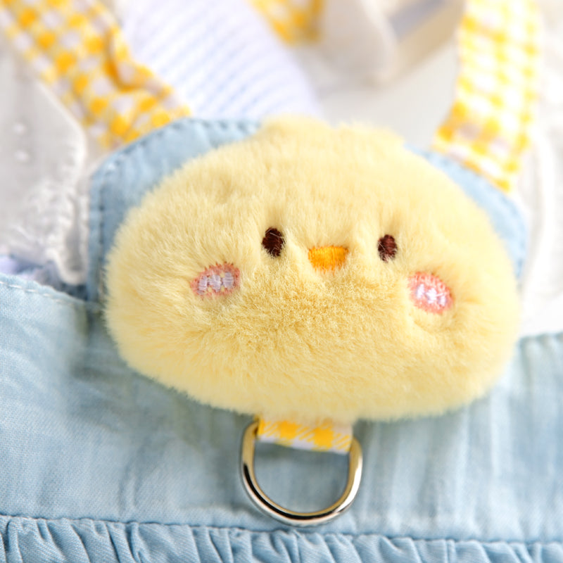 Princess Cotton Pet Dog Dress with Leash for Small Breeds