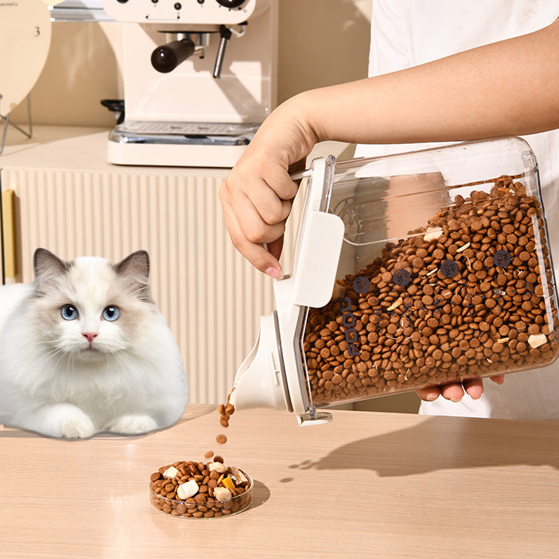 Cat food storage bucket