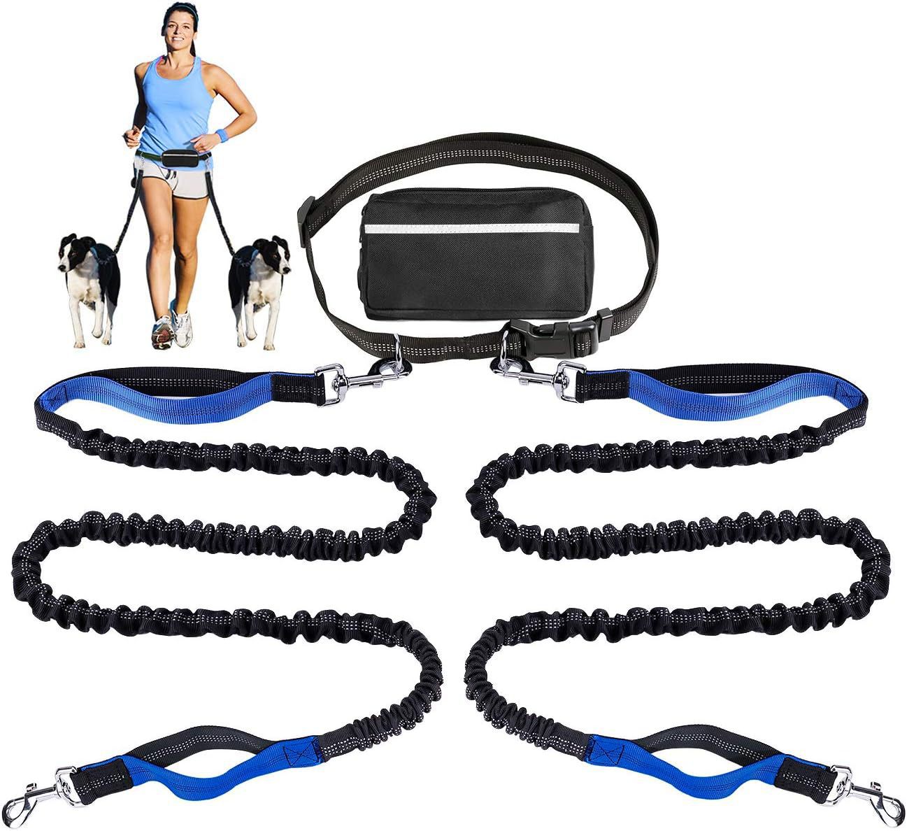 Pet running leash exercise waist bag set