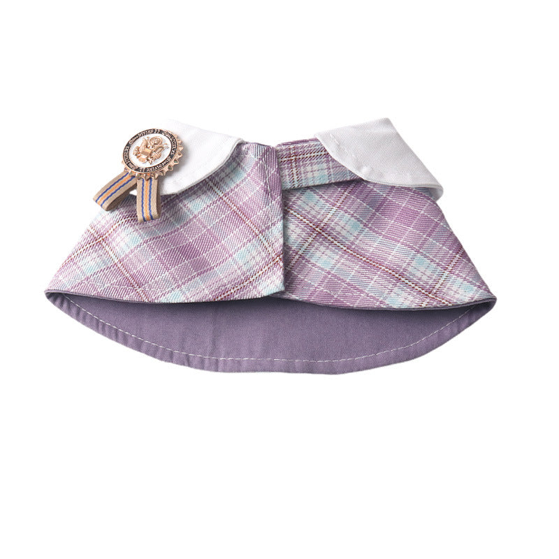 Velcro British checkered pet cape