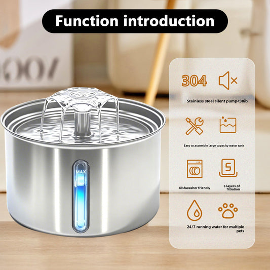 Stainless Steel Automatic Pet Water Dispenser