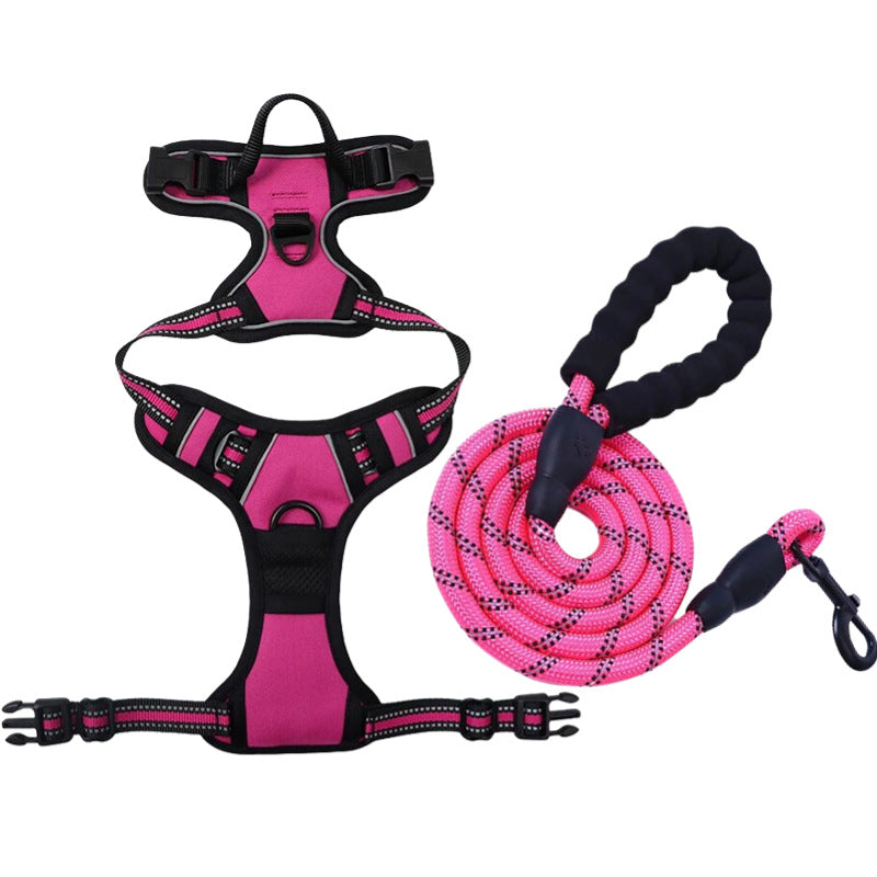 Adjustable Dog Leash and Chest Strap