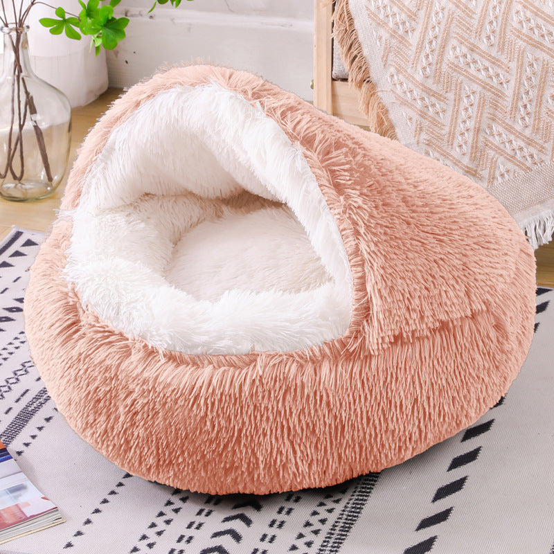 Winter two-in-one super semi-enclosed pet bed