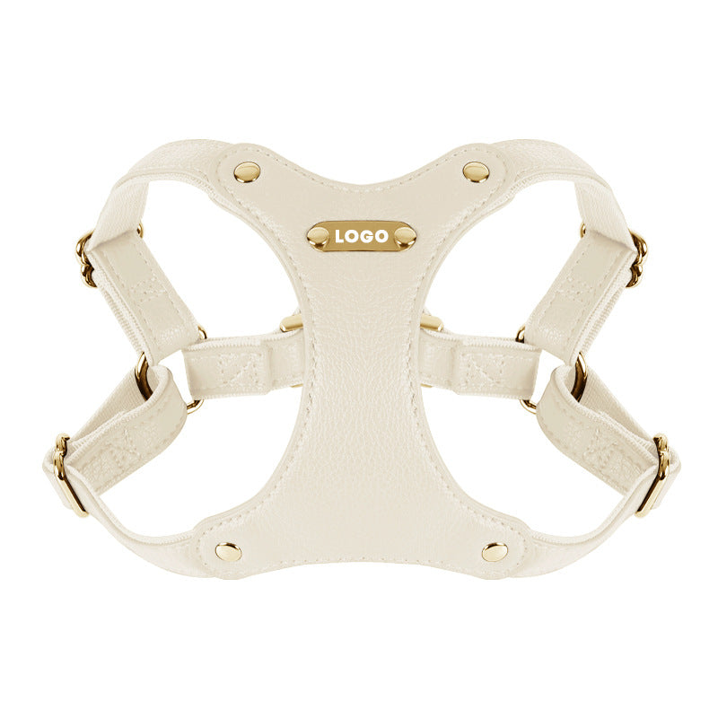 Leather Dog Harness and Leash Set