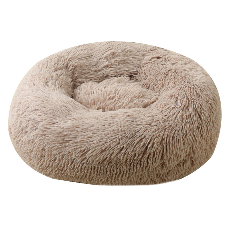 plush round pet kennel