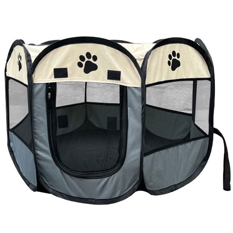 Pet octagonal cage enclosure cat bed